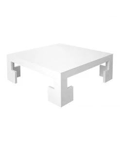 Worlds Away New Arrivals Kaplan Coffee Table White Linen