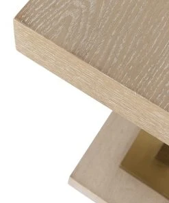 Worlds Away New Arrivals Bosco Square Side Table Cerused Oak