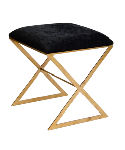 Worlds Away New Arrivals X Side Table Gold And Black