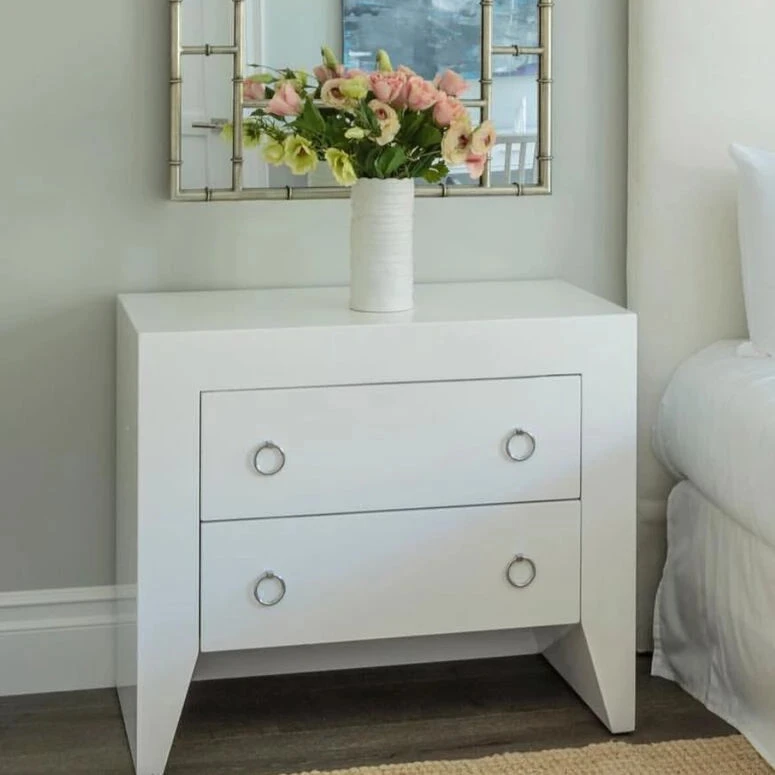 Worlds Away Easton White Side Table Nickel New Arrivals 4 Worlds Away Easton White Side Table Nickel New Arrivals