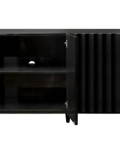 Worlds Away New Arrivals Odette Cabinet Black Lacquer