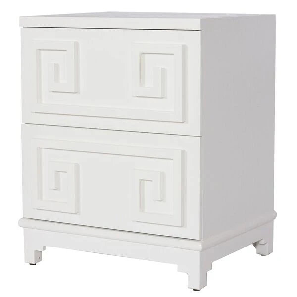 Worlds Away Pagoda Nightstand White 3 Worlds Away Pagoda Nightstand White