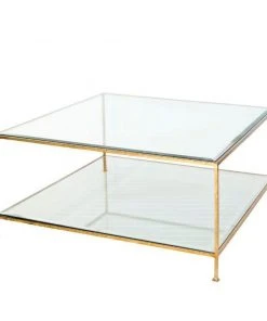 Worlds Away New Arrivals Quadro Coffee Table Gold