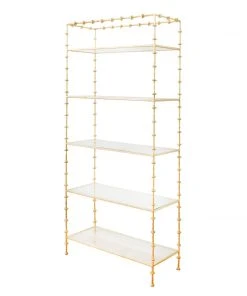 Worlds Away Addie Etagere Gold Leaf