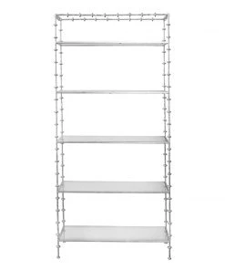 Worlds Away Addie Etagere Silver Leaf