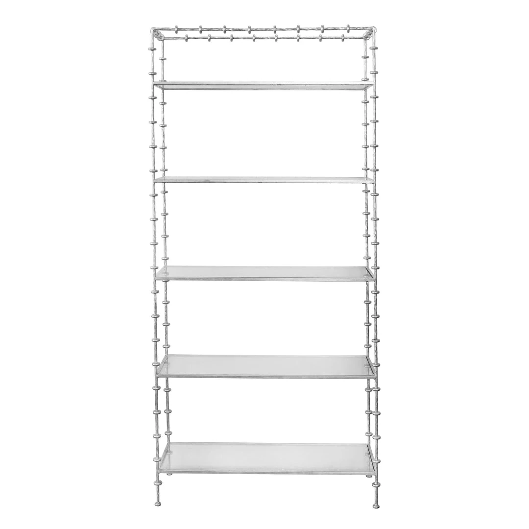 Worlds Away Addie Etagere Silver Leaf 4 Worlds Away Addie Etagere Silver Leaf