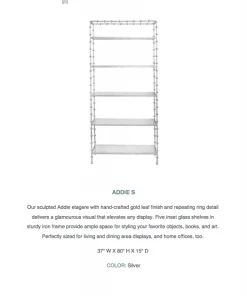 Worlds Away Addie Etagere Silver Leaf 9 Worlds Away Addie Etagere Silver Leaf