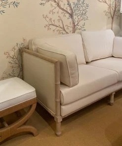 Worlds Away New Arrivals Ainsley Sofa Cerused Oak And Ivory