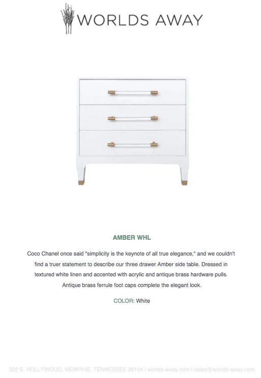 Worlds Away Amber Side Table White Linen Worlds Away Amber Side Table White Linen