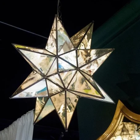 Worlds Away New Arrivals Star Antique Mirror Chandelier 4 Worlds Away New Arrivals Star Antique Mirror Chandelier