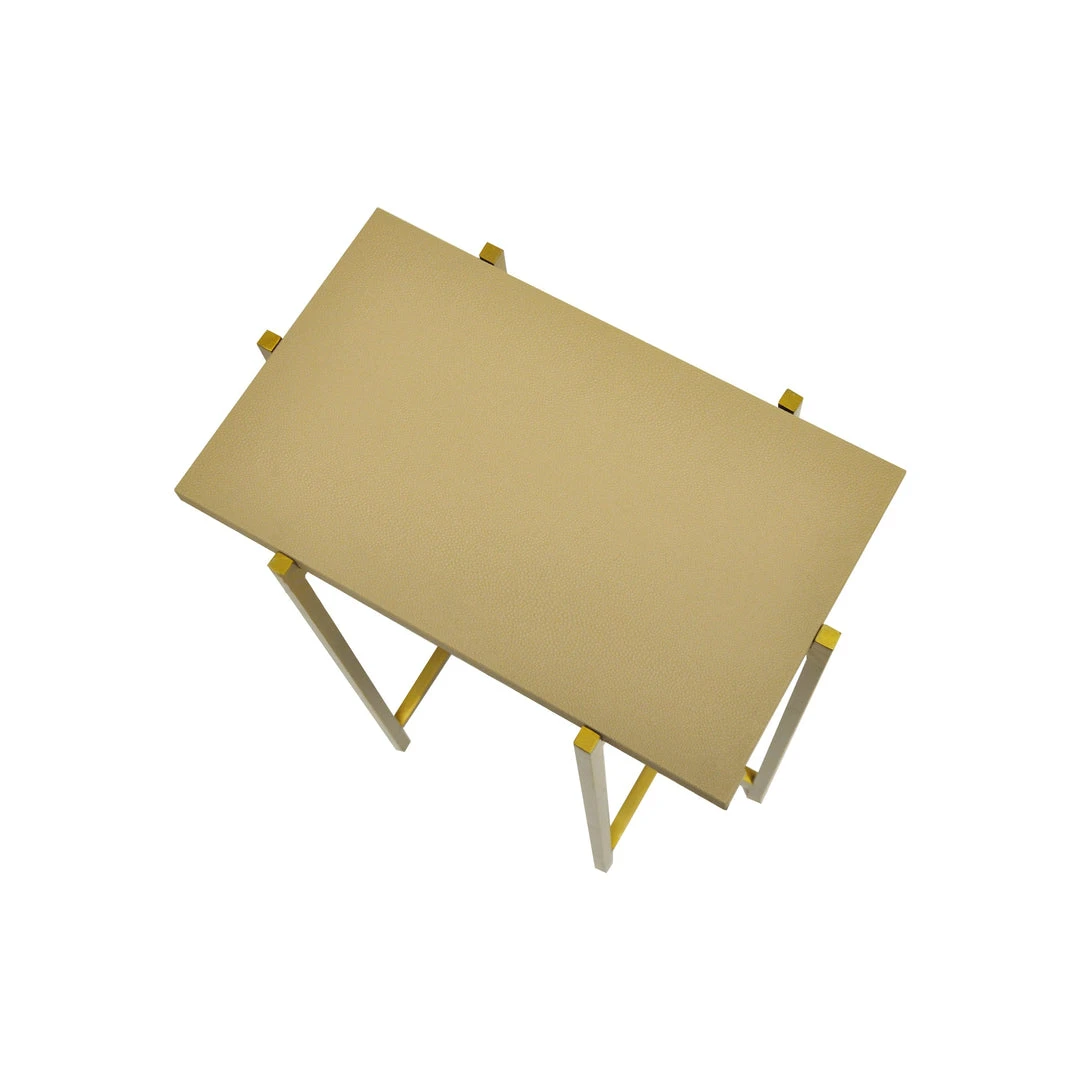 Worlds Away Avni Side Table Antique Brass And Beige Faux Shagreen New Arrivals 4 Worlds Away Avni Side Table Antique Brass And Beige Faux Shagreen New Arrivals