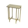 Worlds Away New Arrivals Avni Side Table Antique Brass And Gray Faux Shagreen