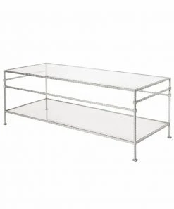 Worlds Away Bateman Cocktail Table Silver Leaf New Arrivals