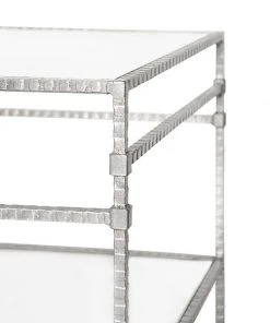 Worlds Away Bateman Cocktail Table Silver Leaf New Arrivals