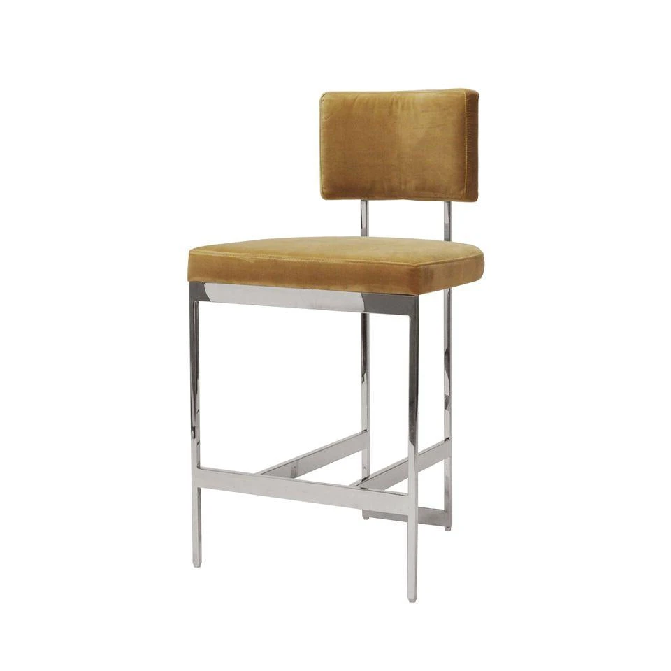 Worlds Away Baylor Counter Stool Nickel And Camel Velvet New Arrivals 3 Worlds Away Baylor Counter Stool Nickel And Camel Velvet New Arrivals