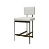 Worlds Away New Arrivals Baylor Counter Stool Bronze And White Vinyl