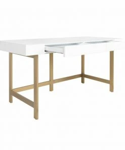 Worlds Away New Arrivals Boone Desk White
