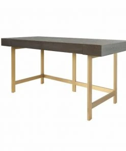 Worlds Away Boone Desk Smoke Grey