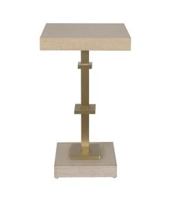 Worlds Away New Arrivals Bosco Square Side Table Cerused Oak