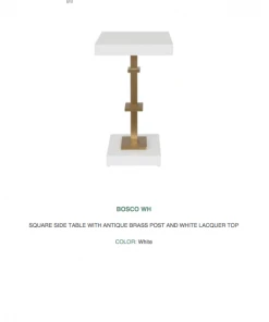 Worlds Away New Arrivals Bosco Square Side Table White 11 Worlds Away New Arrivals Bosco Square Side Table White