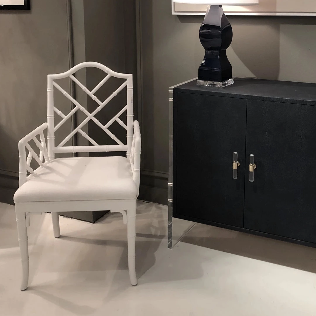 Worlds Away Bristol Arm Chair White Lacquer 4 Worlds Away Bristol Arm Chair White Lacquer