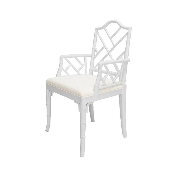 Worlds Away Bristol Arm Chair White Lacquer 3 Worlds Away Bristol Arm Chair White Lacquer