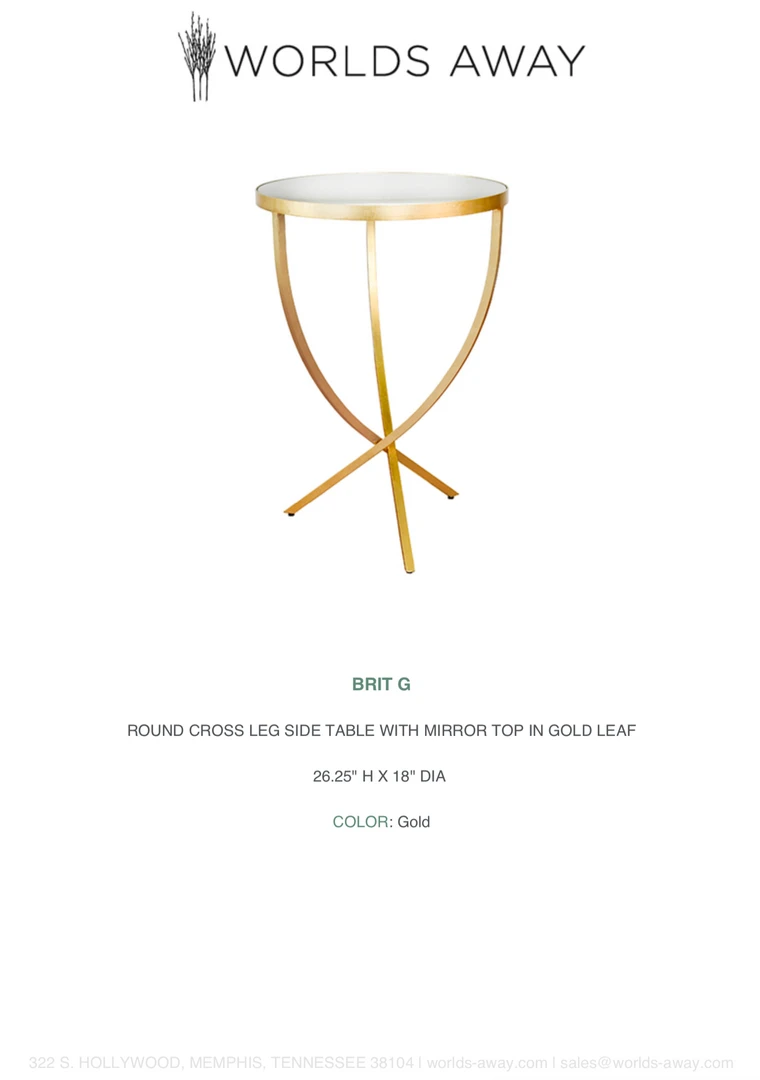 Worlds Away Brit Side Table Gold Leaf New Arrivals 5 Worlds Away Brit Side Table Gold Leaf New Arrivals
