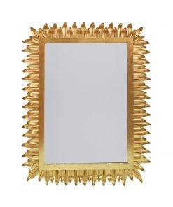 Worlds Away Caesar Rectangular Mirror Gold Leaf