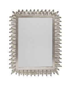 Worlds Away Caesar Rectangular Mirror Silver Leaf
