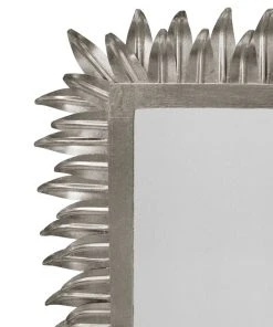 Worlds Away Caesar Rectangular Mirror Silver Leaf
