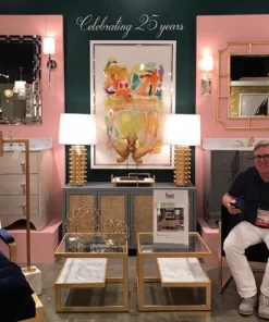 Worlds Away Anita Table Lamp Gold Leaf