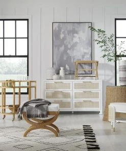 Worlds Away Carla Chest White