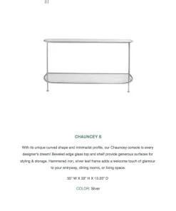 Worlds Away Chauncey Console Silver Leaf 9 Worlds Away Chauncey Console Silver Leaf