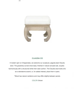 Worlds Away Claudia Stool Cerused Oak 11 Worlds Away Claudia Stool Cerused Oak