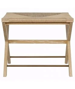 Worlds Away Conan Stool Cerused Oak