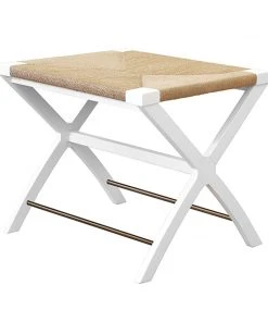 Worlds Away Conan Stool White