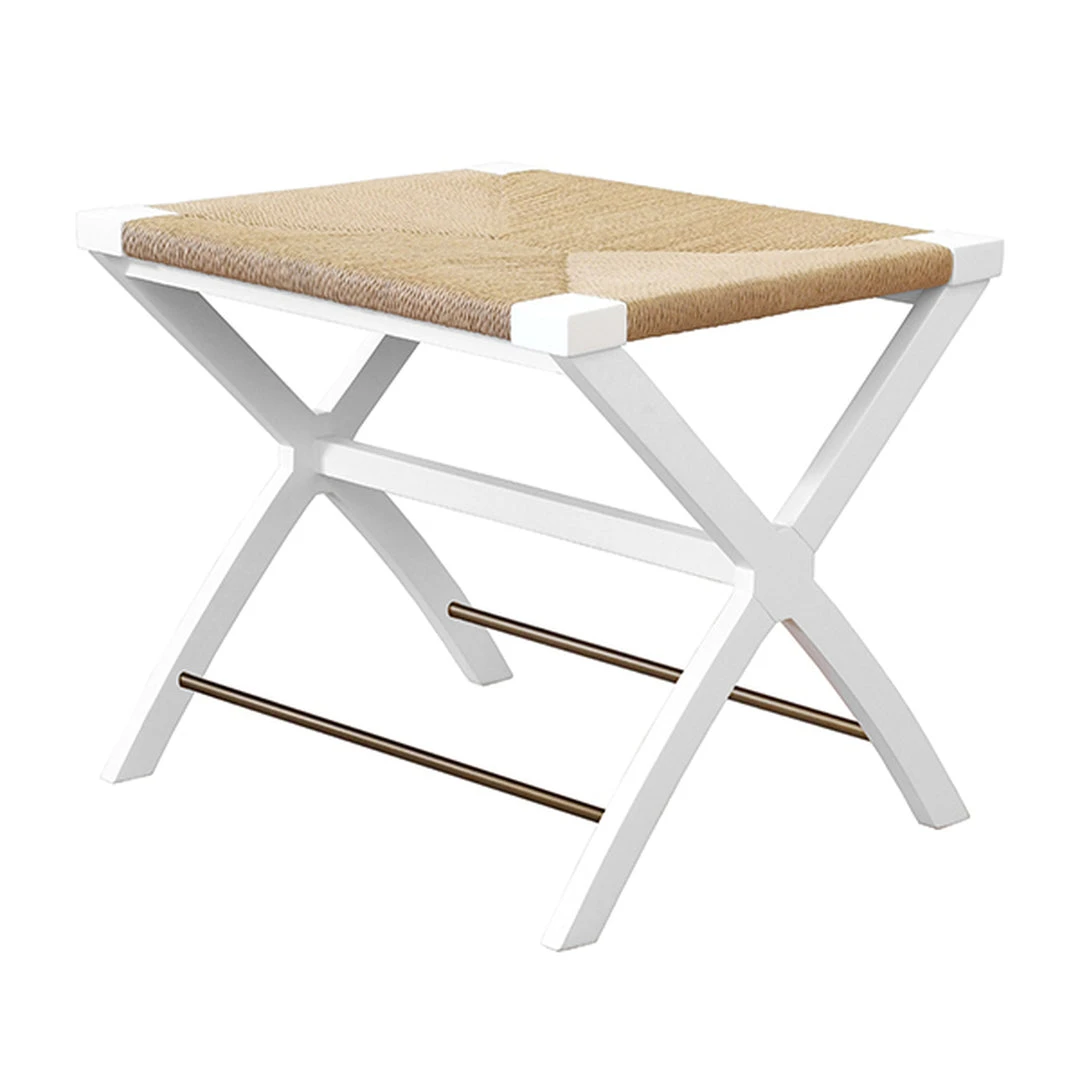 Worlds Away Conan Stool White 4 Worlds Away Conan Stool White