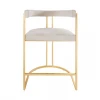 Worlds Away New Arrivals Cromwell Counter Stool Cream Velvet And Brass 1 Worlds Away New Arrivals Cromwell Counter Stool Cream Velvet And Brass