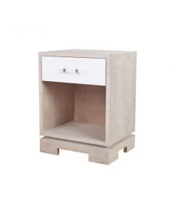 Worlds Away Dakota Side Table Cerused Oak