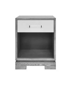 Worlds Away Dakota Side Table Grey Cerused Oak New Arrivals