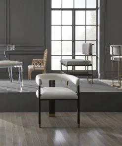 Worlds Away Shaw Chair Brass And Grey Velvet New Arrivals