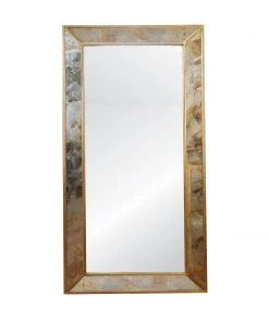 Worlds Away Dion Floor Mirror Gold Leaf New Arrivals