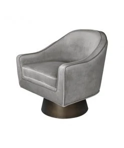 Worlds Away Dominic Chair Grey Velvet