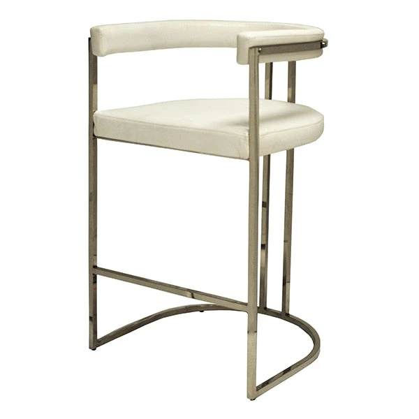 Worlds Away Donovan Bar Stool White Vinyl And Nickel 3 Worlds Away Donovan Bar Stool White Vinyl And Nickel