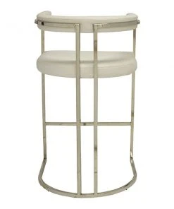 Worlds Away Donovan Bar Stool White Vinyl And Nickel 9 Worlds Away Donovan Bar Stool White Vinyl And Nickel
