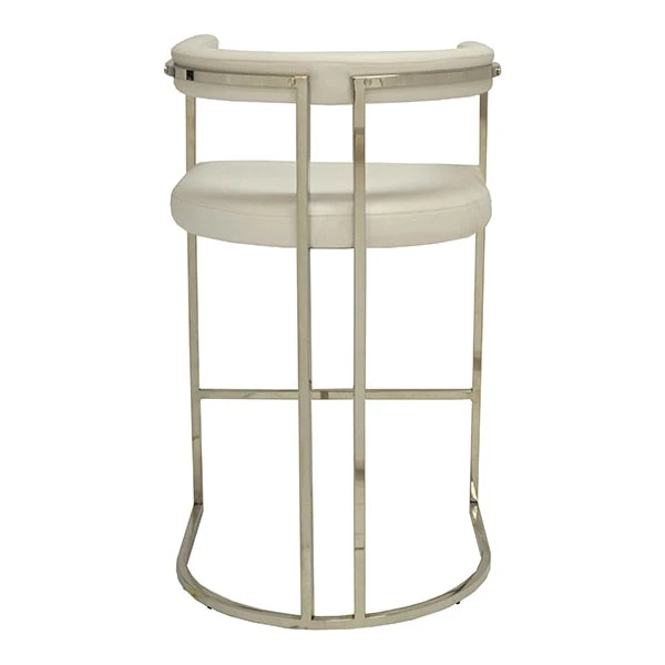 Worlds Away Donovan Bar Stool White Vinyl And Nickel 5 Worlds Away Donovan Bar Stool White Vinyl And Nickel
