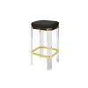 Worlds Away Dorsey Counter Stool Brass And Black Shagreen