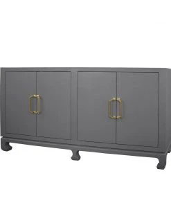 Worlds Away Drayton Four Door Buffet Grey New Arrivals