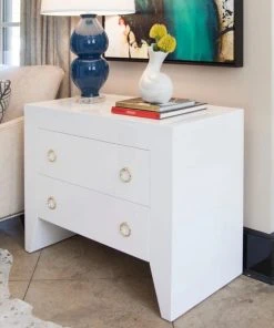 Worlds Away New Arrivals Easton White Side Table Brass 8 Worlds Away New Arrivals Easton White Side Table Brass