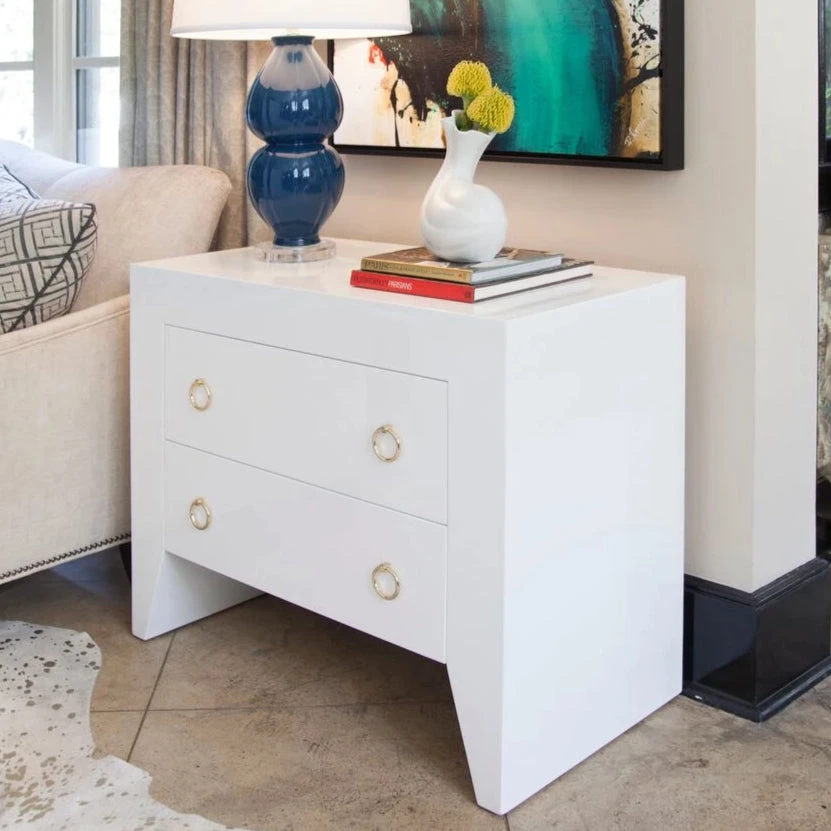 Worlds Away New Arrivals Easton White Side Table Brass 5 Worlds Away New Arrivals Easton White Side Table Brass